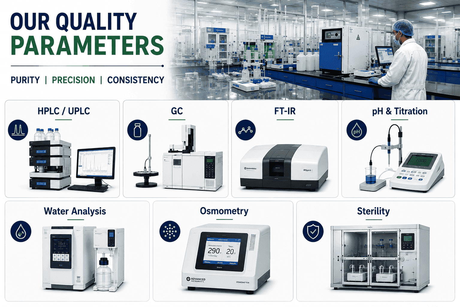 Pharmaceutical analytical quality testing